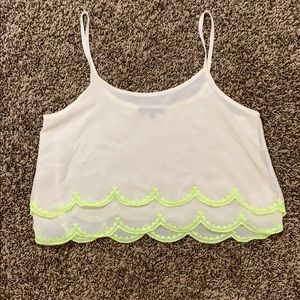 Flowy cream and yellow shirt